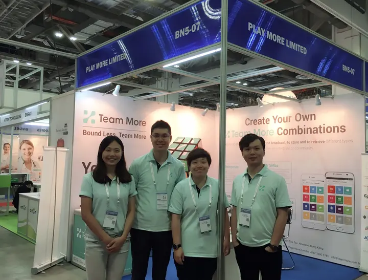 Team More booth at CommunicAsia 2016, Marina Bay Sands, Singapore